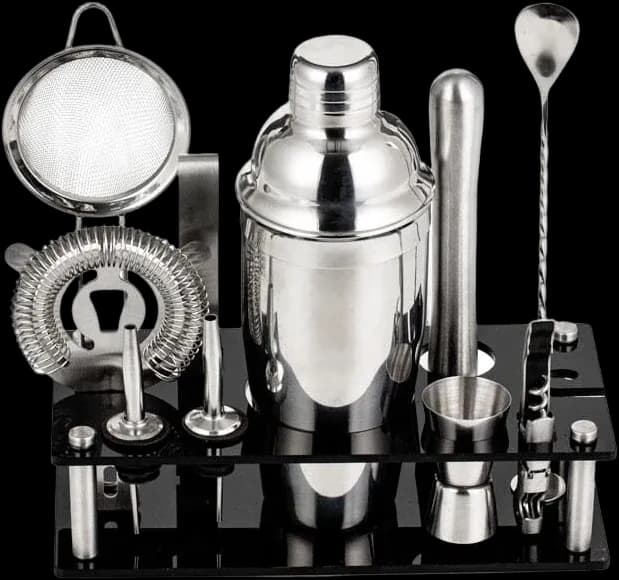 Black oval tool stand set