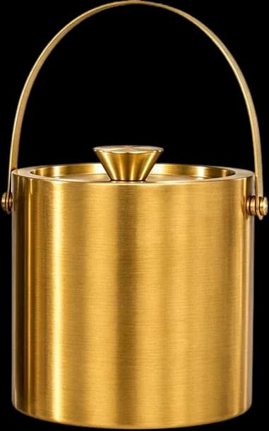 Gold-tone lidded ice bucket