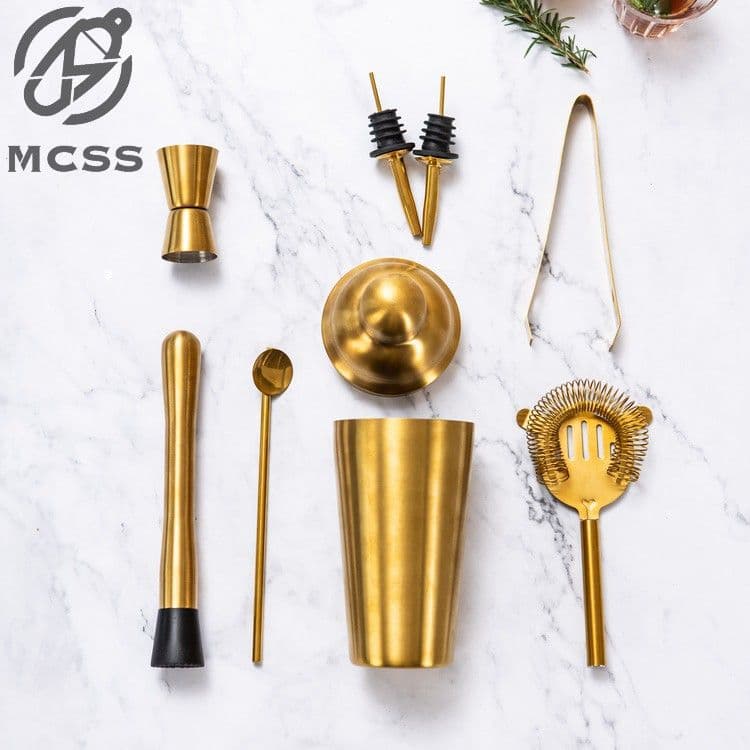 Gold-Tone Cocktail Tool Set