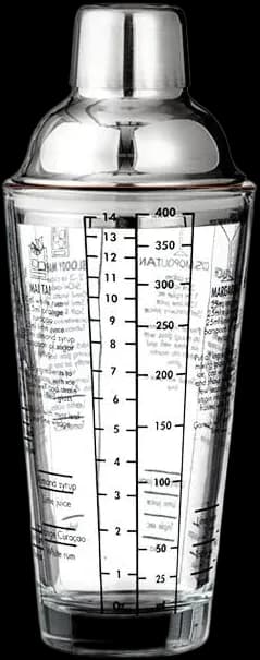 Recipe glass shaker
