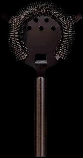 Black long-handle strainer