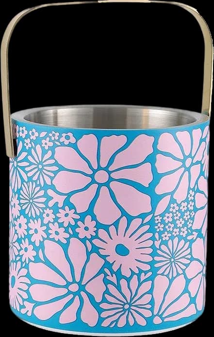Floral print ice bucket