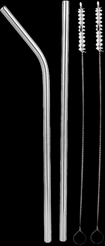 Straws and twin brushes