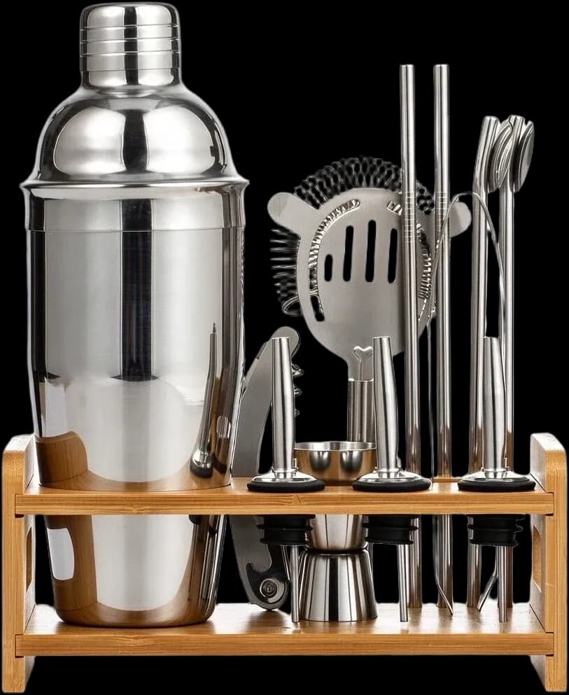 Two-tier rectangular stand set