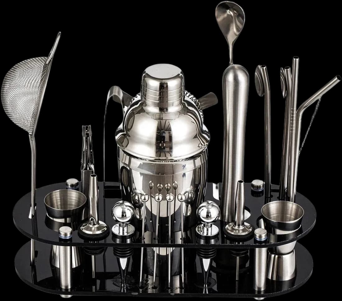 Black oval stand set