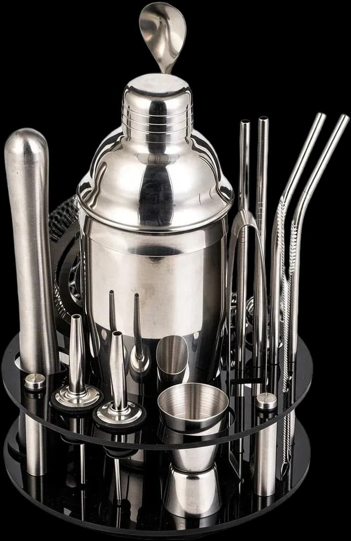 Black oval shaker set
