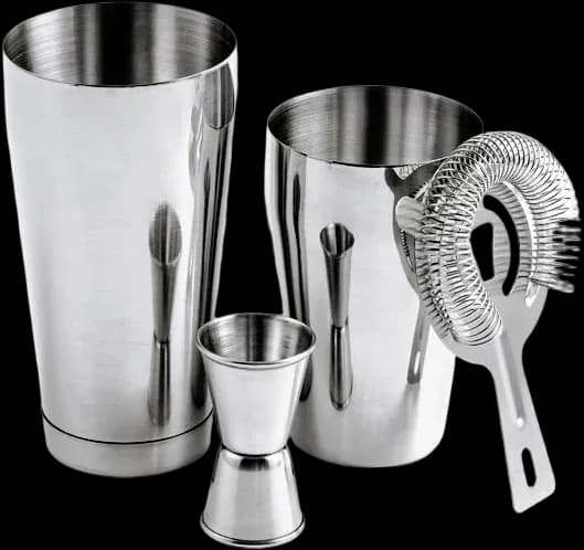 Tin-on-tin shaker set