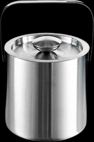 Flat-lid handled ice bucket