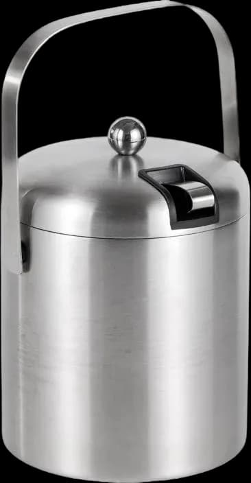 Compact lidded ice bucket