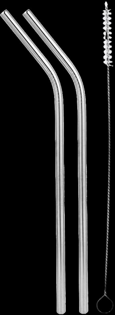 Bent straws and brush