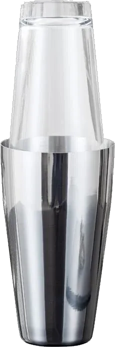Glass-and-tin shaker
