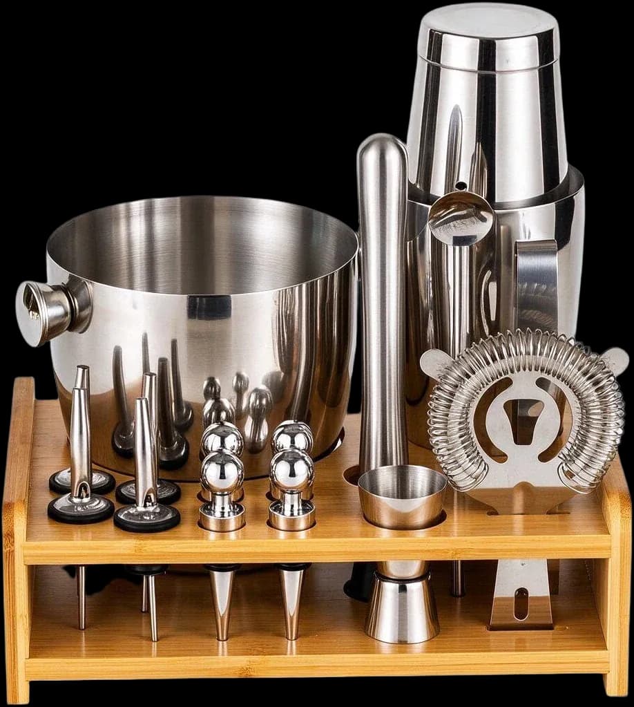 Ice bucket bar stand set
