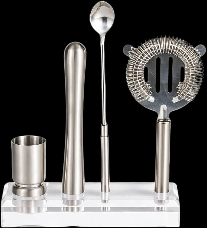 Silver-tone tool stand set