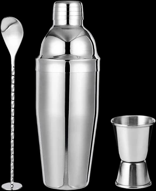 Shaker spoon and jigger set